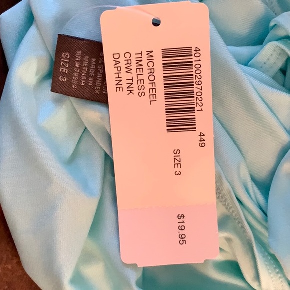 NWT Additions by Chico’s Aqua Microfeel Tank 3 - Picture 4 of 4